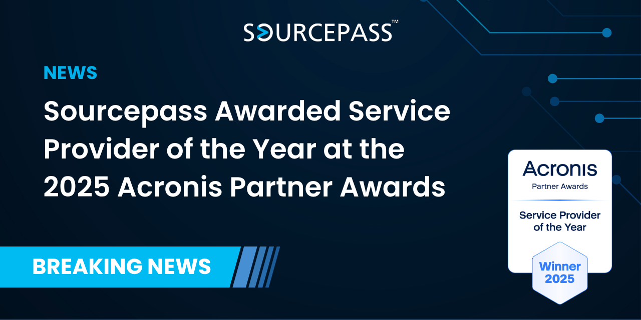 Sourcepass Awarded Service Provider of the Year at the 2025 Acronis Partner Awards