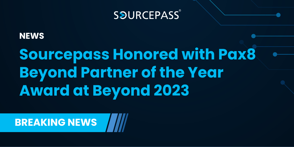 Sourcepass Honored with Pax8 Beyond Partner of the Year Award at Beyond 2023